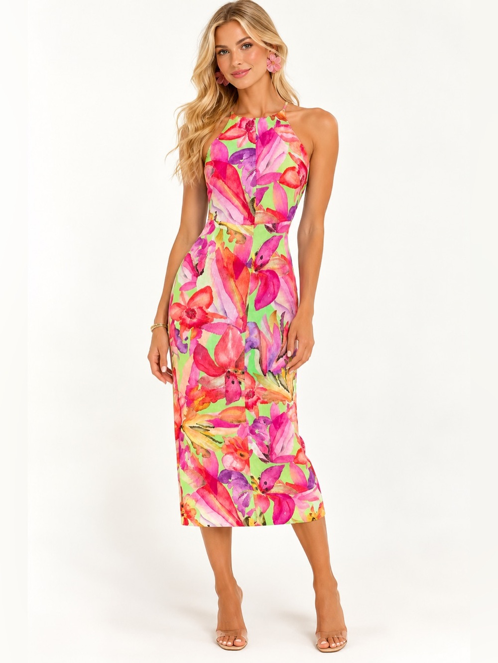 Farm Rio - Women's Artsy Midi Dress floral dress size s